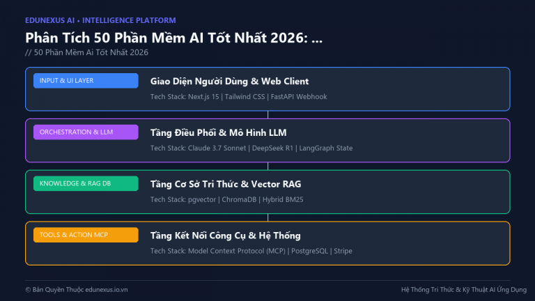 Phân Tích 50 Phần Mềm AI Tốt Nhất 2026: Xếp Hạng Theo Ngành Nghề Và Nhu Cầu Thực Tế