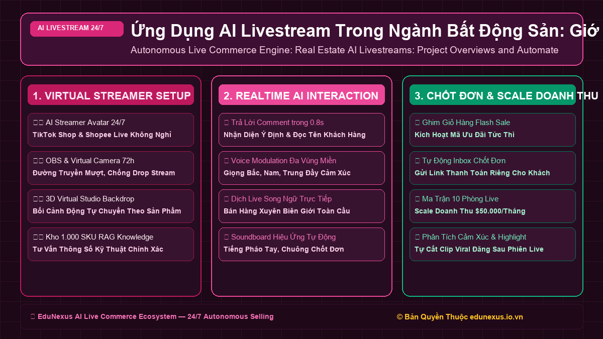 Ứng Dụng AI Livestream Trong Ngành Bất Động Sản: Giới Thiệu Dự Án & Tiếp Nhận Đăng Ký Xem Nhà Tự Động