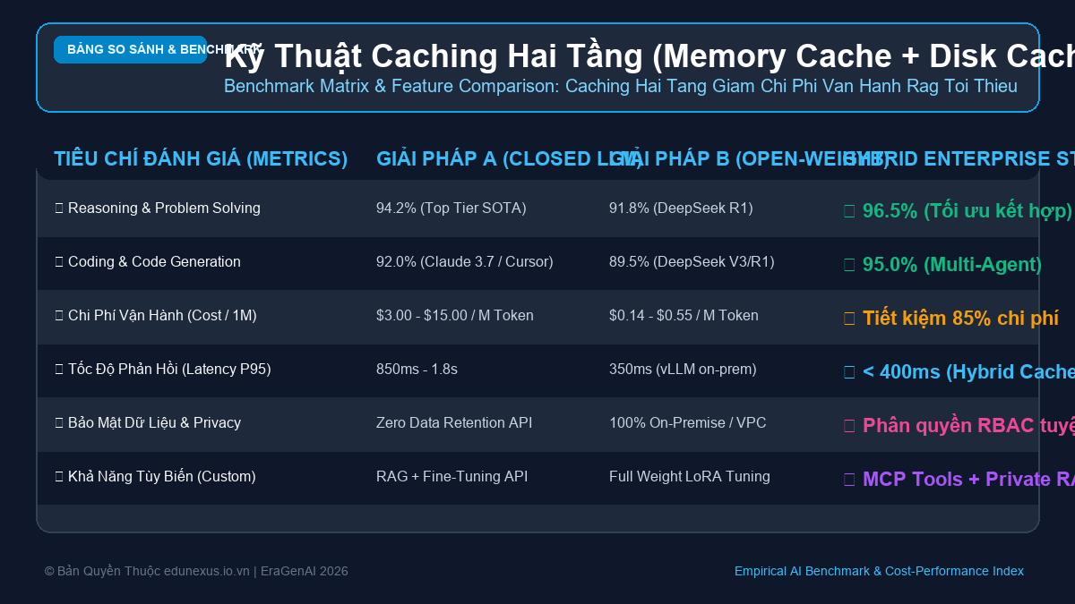 Kỹ Thuật Caching Hai Tầng (Memory Cache + Disk Cache) Giảm Chi Phí Vận Hành RAG Xuống Mức Tối Thiểu