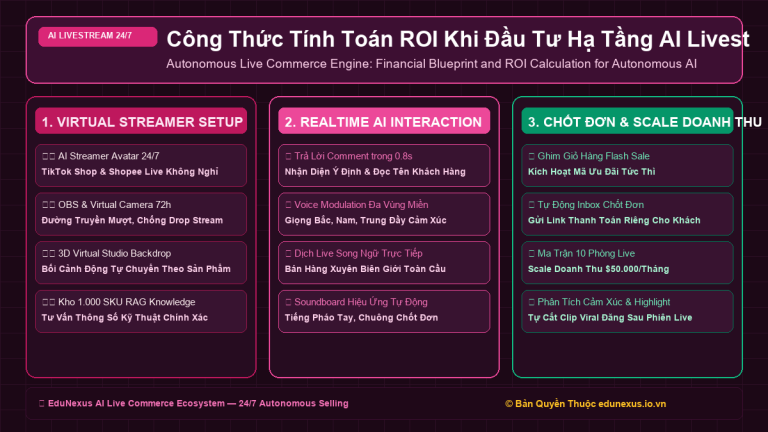 Công Thức Tính Toán ROI Khi Đầu Tư Hạ Tầng AI Livestream Bán Hàng Tự Động Cho Chủ Doanh Nghiệp