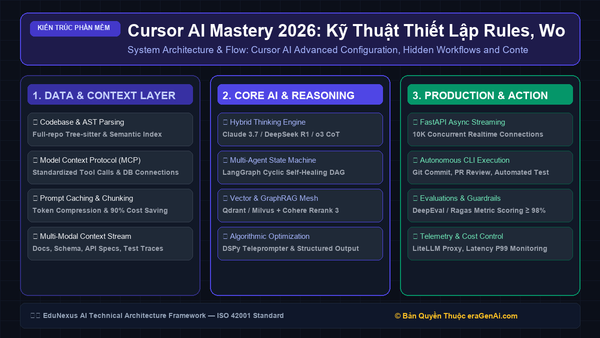 Cursor AI Mastery 2026: Kỹ Thuật Thiết Lập Rules, Workflows Ẩn & Tối Ưu Context Window Cho Kỹ Sư Cao Cấp