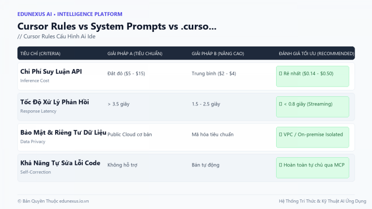 Cursor Rules vs System Prompts vs .cursorrules: Cấu Hình AI IDE Chuyên Nghiệp Cho Dự Án Lớn