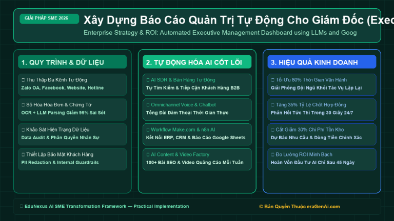 Xây Dựng Báo Cáo Quản Trị Tự Động Cho Giám Đốc (Executive Dashboard) Bằng LLM Kết Hợp Google Sheets