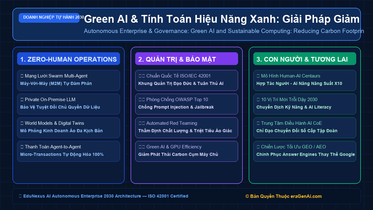 Green AI & Tính Toán Hiệu Năng Xanh: Giải Pháp Giảm Lượng Khí Thải Carbon Của Các Cụm Máy Chủ GPU Doanh Nghiệp
