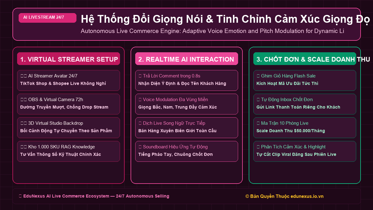 Hệ Thống Đổi Giọng Nói & Tinh Chỉnh Cảm Xúc Giọng Đọc Của AI Streamer Theo Diễn Biến Phiên Live