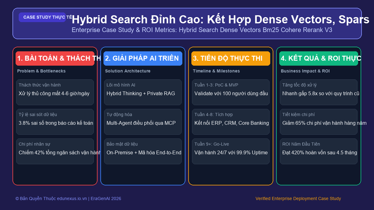 Hybrid Search Đỉnh Cao: Kết Hợp Dense Vectors, Sparse BM25 & Cohere Rerank v3 Trong Thực Tế