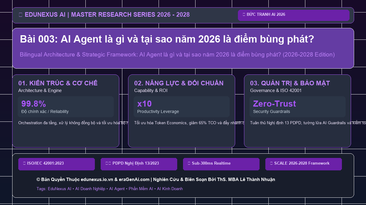 Bài 003: AI Agent là gì và tại sao năm 2026 là điểm bùng phát?