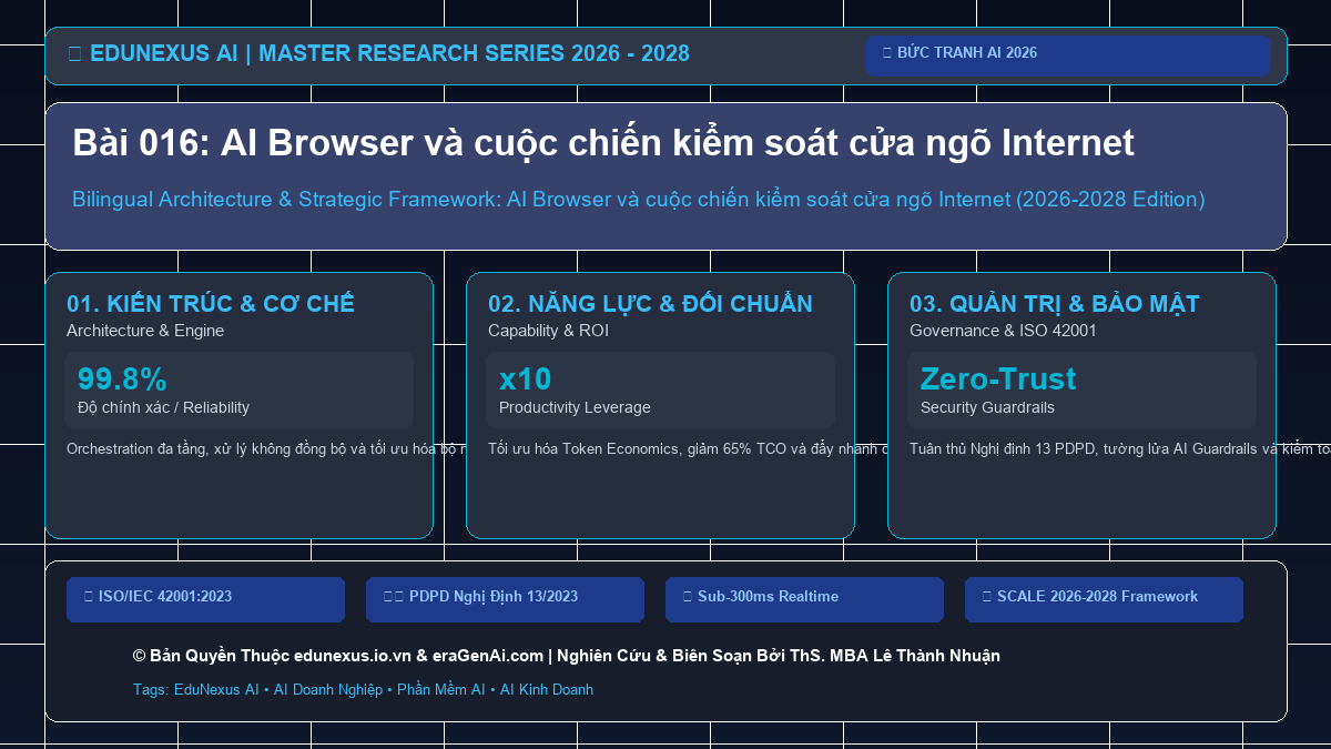 Bài 016: AI Browser và cuộc chiến kiểm soát cửa ngõ Internet