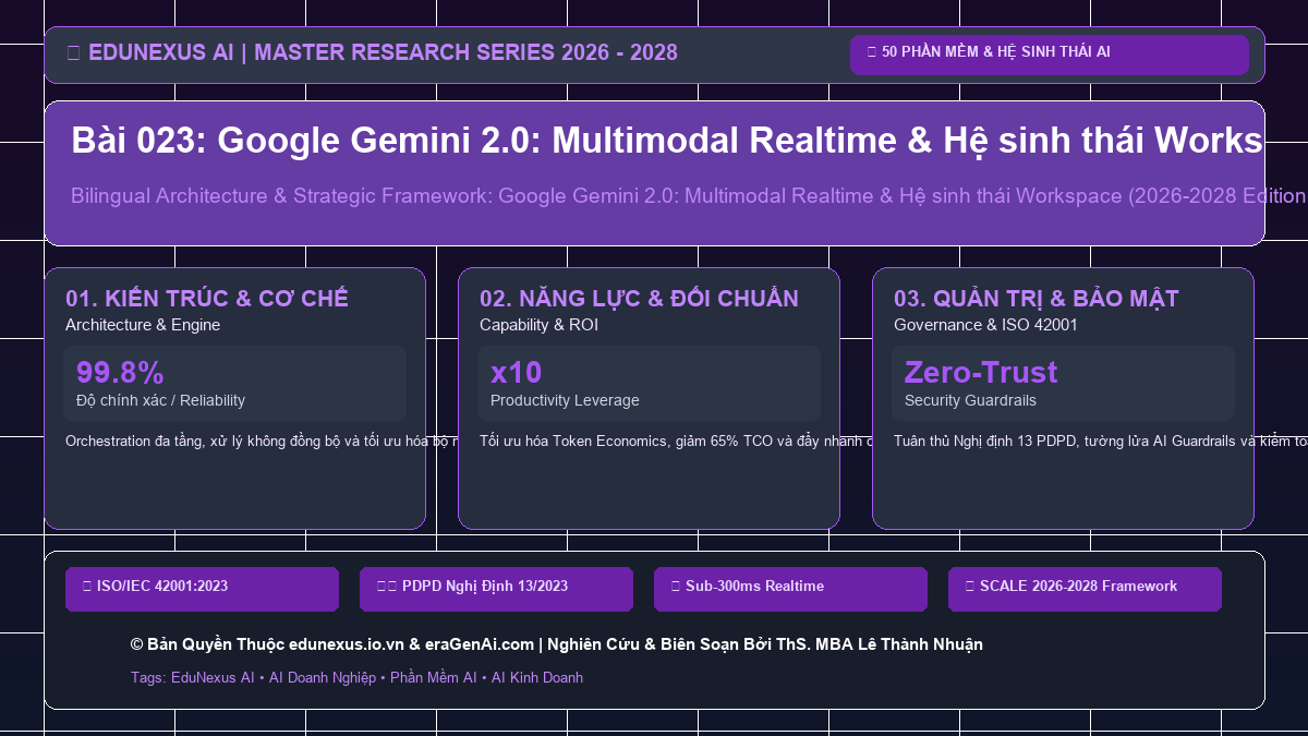 Bài 023: Google Gemini 2.0: Multimodal Realtime & Hệ sinh thái Workspace