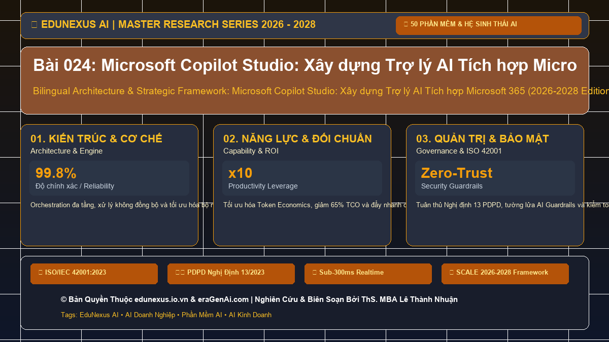 Bài 024: Microsoft Copilot Studio: Xây dựng Trợ lý AI Tích hợp Microsoft 365