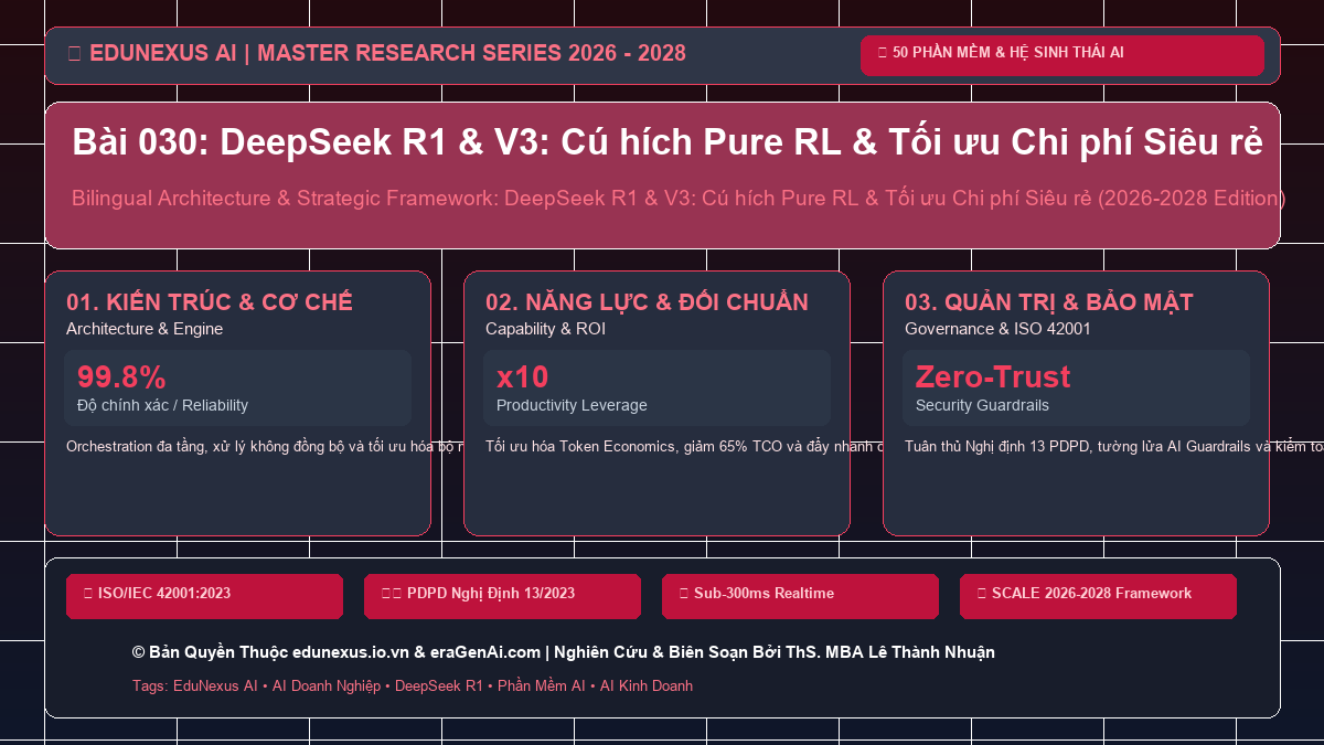 Bài 030: DeepSeek R1 & V3: Cú hích Pure RL & Tối ưu Chi phí Siêu rẻ