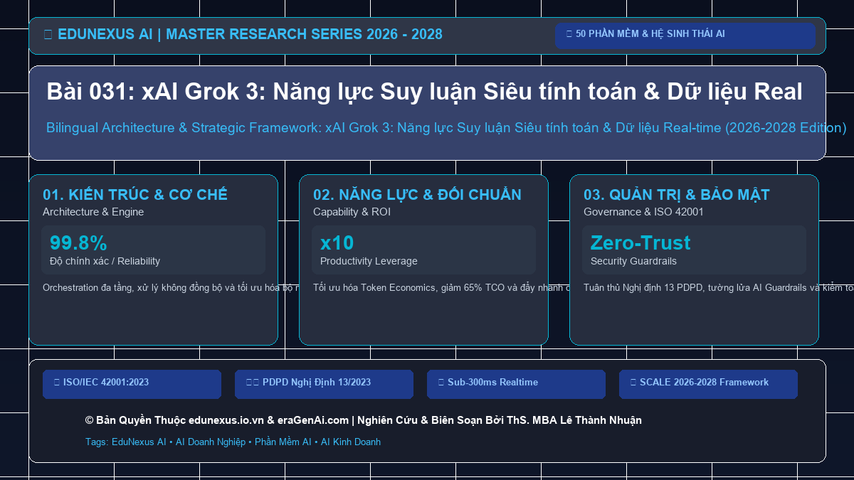 Bài 031: xAI Grok 3: Năng lực Suy luận Siêu tính toán & Dữ liệu Real-time