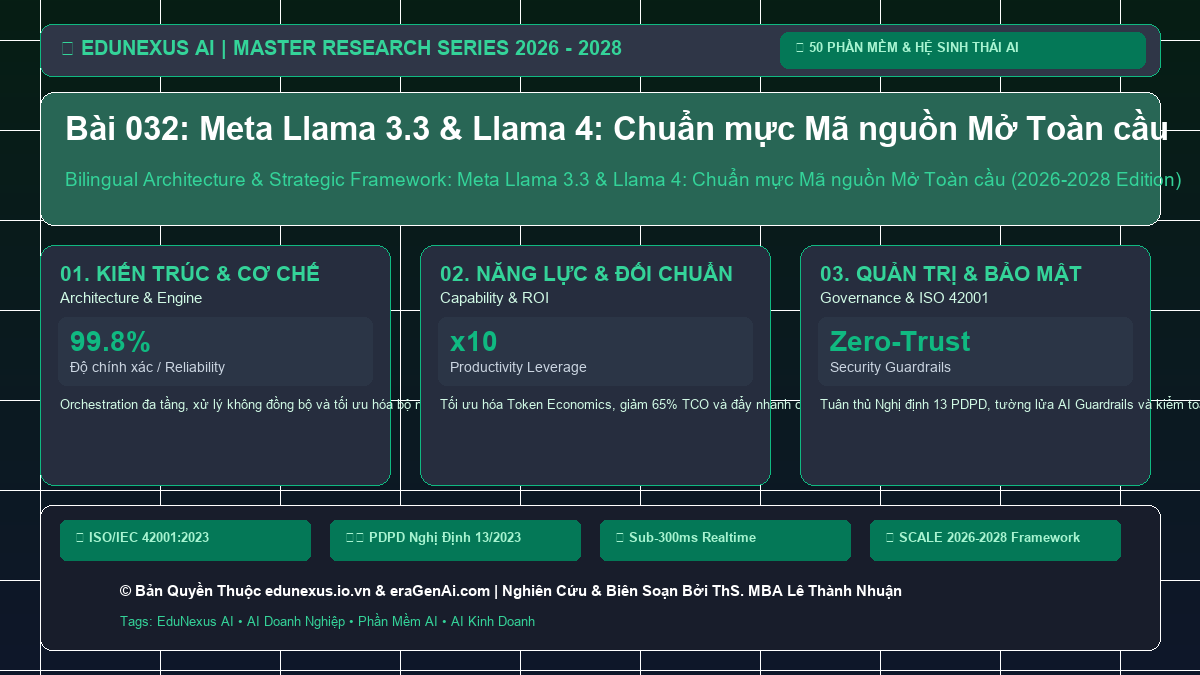 Bài 032: Meta Llama 3.3 & Llama 4: Chuẩn mực Mã nguồn Mở Toàn cầu