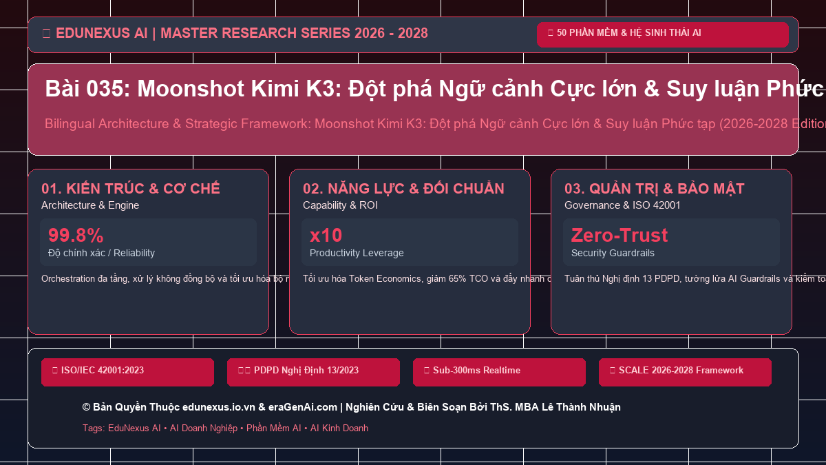 Bài 035: Moonshot Kimi K3: Đột phá Ngữ cảnh Cực lớn & Suy luận Phức tạp