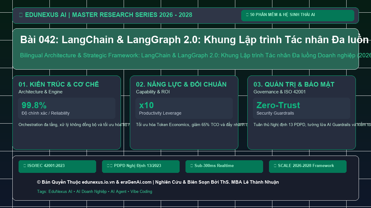 Bài 042: LangChain & LangGraph 2.0: Khung Lập trình Tác nhân Đa luồng Doanh nghiệp