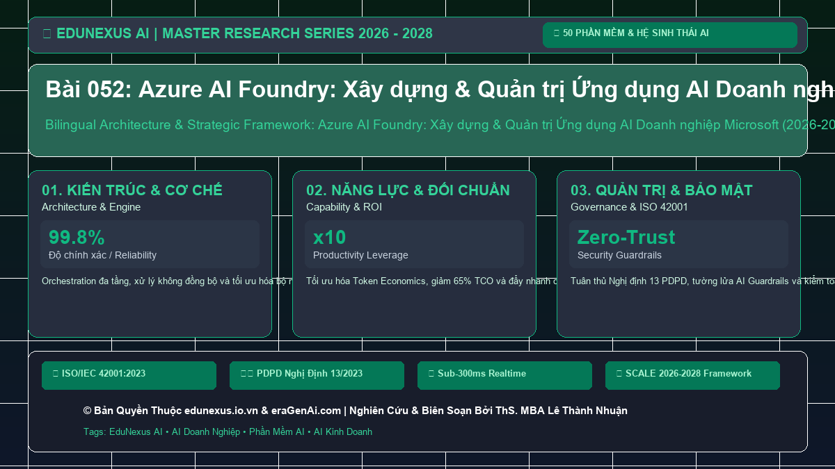 Bài 052: Azure AI Foundry: Xây dựng & Quản trị Ứng dụng AI Doanh nghiệp Microsoft