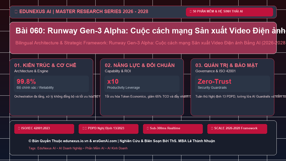 Bài 060: Runway Gen-3 Alpha: Cuộc cách mạng Sản xuất Video Điện ảnh Bằng AI