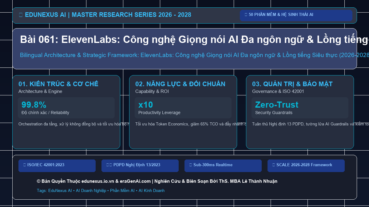 Bài 061: ElevenLabs: Công nghệ Giọng nói AI Đa ngôn ngữ & Lồng tiếng Siêu thực