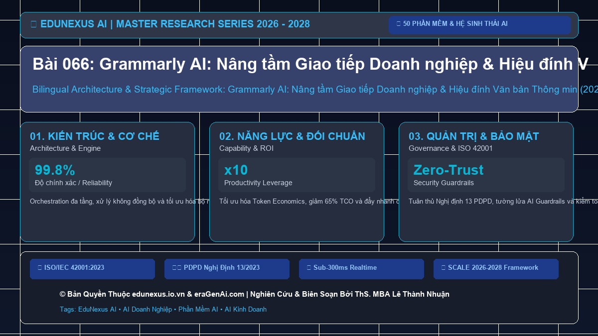 Bài 066: Grammarly AI: Nâng tầm Giao tiếp Doanh nghiệp & Hiệu đính Văn bản Thông minh
