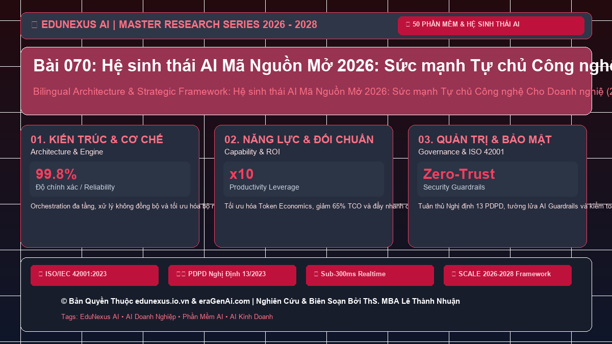 Bài 070: Hệ sinh thái AI Mã Nguồn Mở 2026: Sức mạnh Tự chủ Công nghệ Cho Doanh nghiệp