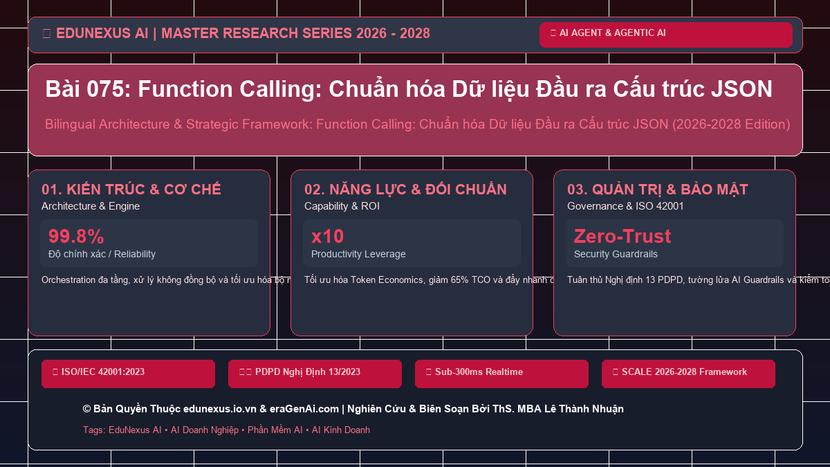 Bài 075: Function Calling: Chuẩn hóa Dữ liệu Đầu ra Cấu trúc JSON