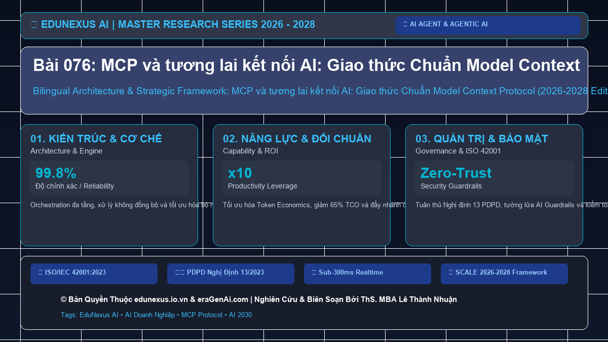 Bài 076: MCP và tương lai kết nối AI: Giao thức Chuẩn Model Context Protocol