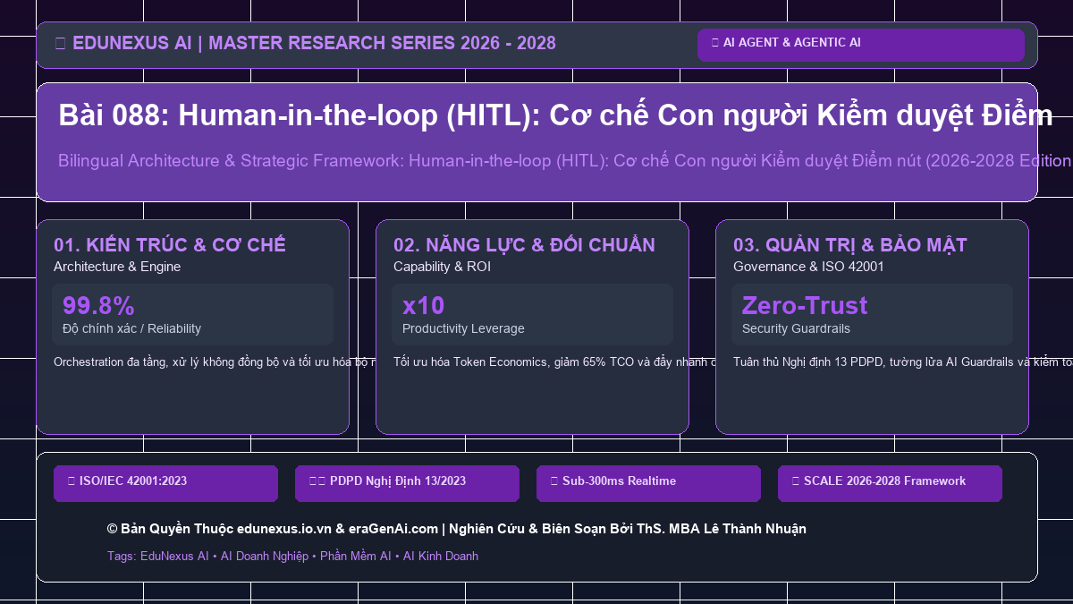 Bài 088: Human-in-the-loop (HITL): Cơ chế Con người Kiểm duyệt Điểm nút