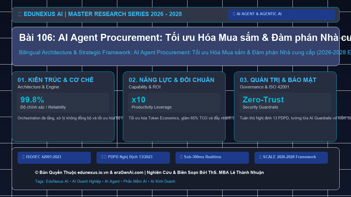 Bài 106: AI Agent Procurement: Tối ưu Hóa Mua sắm & Đàm phán Nhà cung cấp