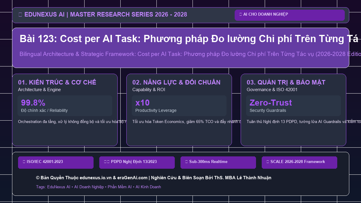 Bài 123: Cost per AI Task: Phương pháp Đo lường Chi phí Trên Từng Tác vụ