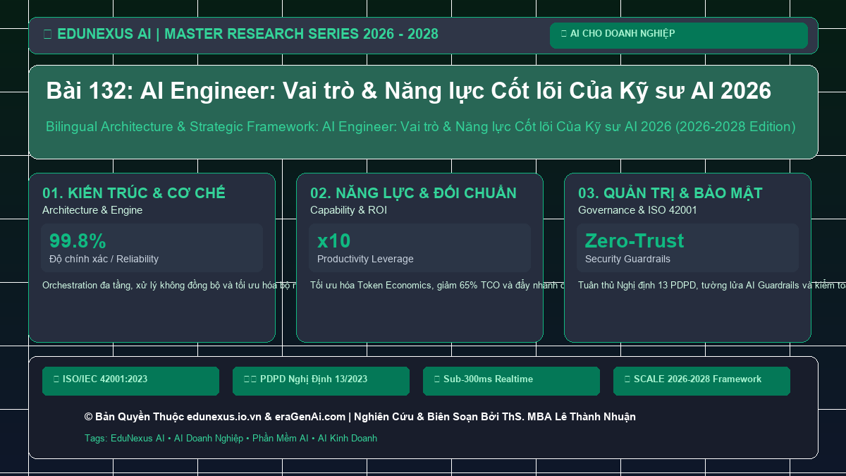 Bài 132: AI Engineer: Vai trò & Năng lực Cốt lõi Của Kỹ sư AI 2026