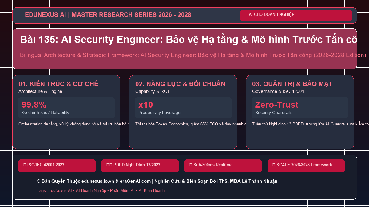 Bài 135: AI Security Engineer: Bảo vệ Hạ tầng & Mô hình Trước Tấn công
