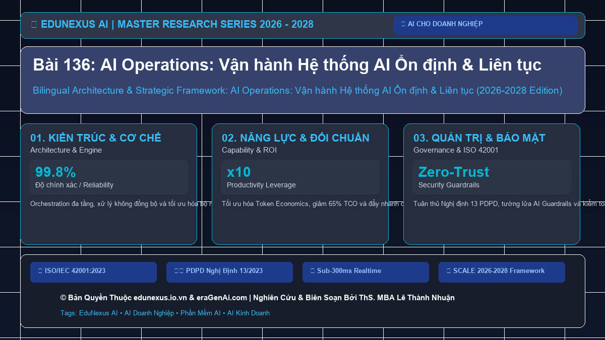 Bài 136: AI Operations: Vận hành Hệ thống AI Ổn định & Liên tục