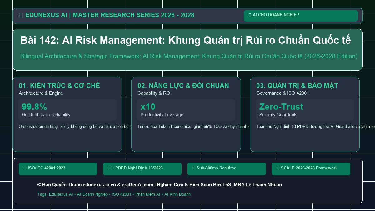 Bài 142: AI Risk Management: Khung Quản trị Rủi ro Chuẩn Quốc tế
