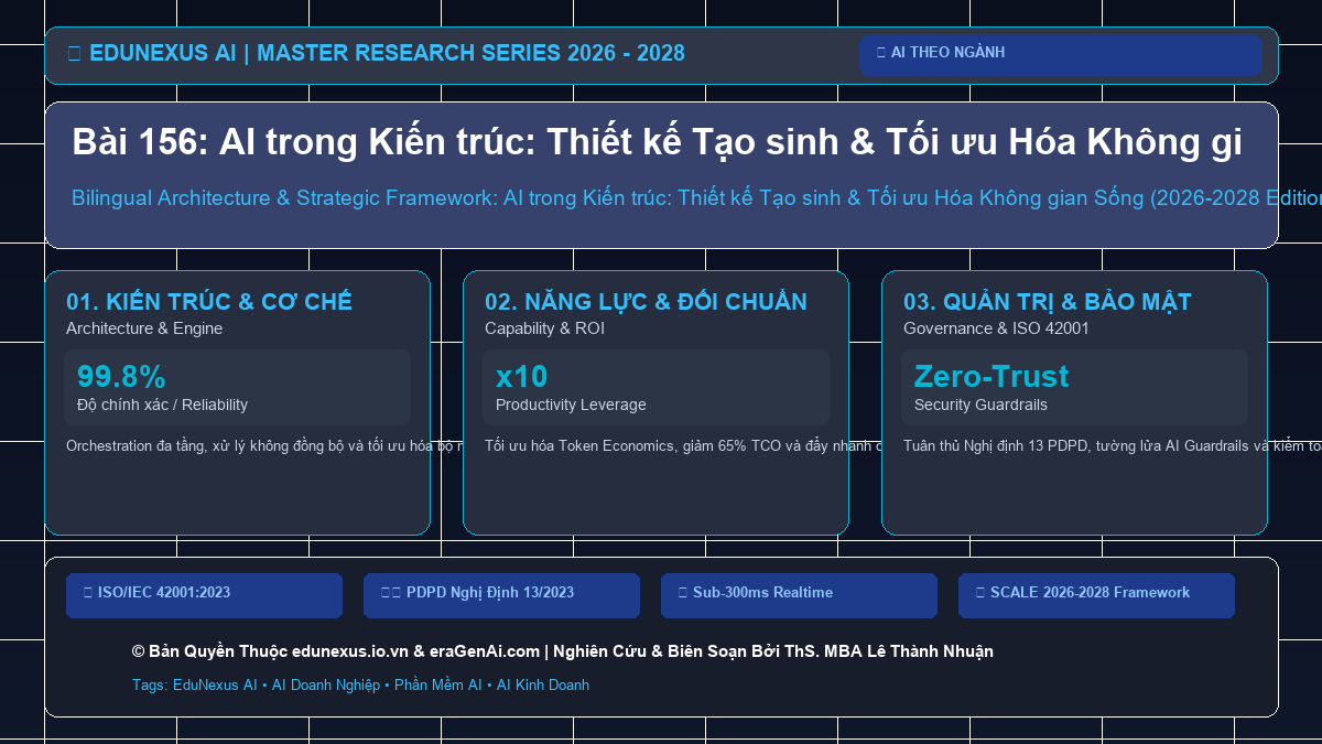 Bài 156: AI trong Kiến trúc: Thiết kế Tạo sinh & Tối ưu Hóa Không gian Sống