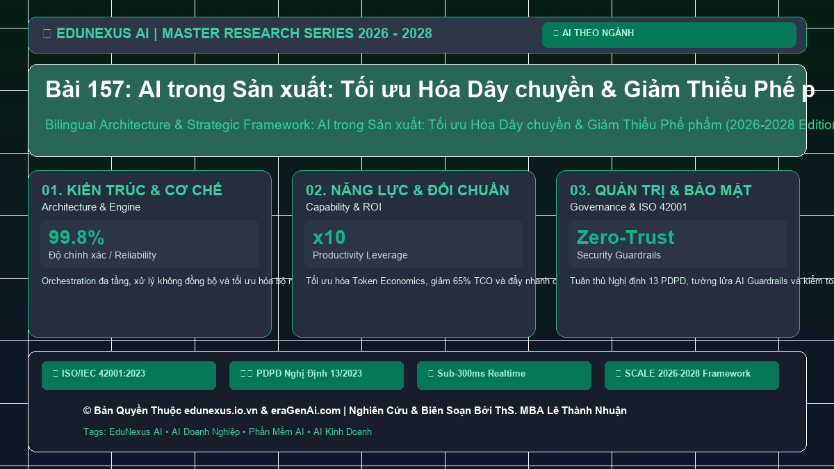 Bài 157: AI trong Sản xuất: Tối ưu Hóa Dây chuyền & Giảm Thiểu Phế phẩm