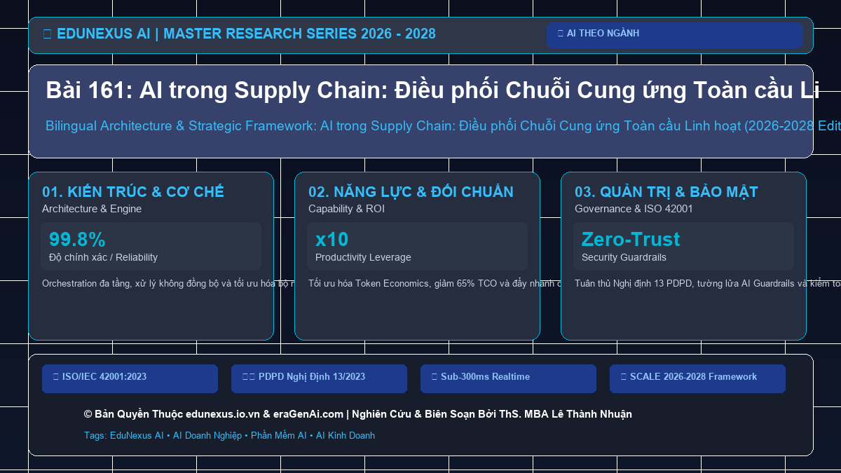 Bài 161: AI trong Supply Chain: Điều phối Chuỗi Cung ứng Toàn cầu Linh hoạt