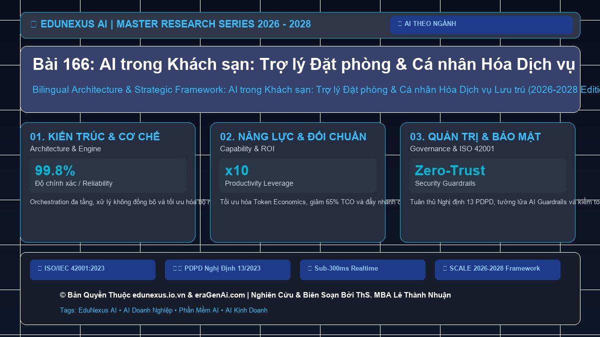 Bài 166: AI trong Khách sạn: Trợ lý Đặt phòng & Cá nhân Hóa Dịch vụ Lưu trú