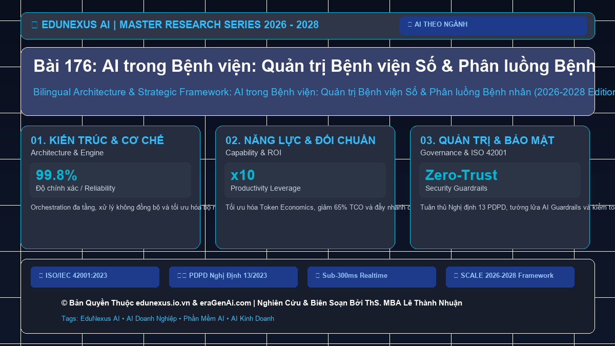 Bài 176: AI trong Bệnh viện: Quản trị Bệnh viện Số & Phân luồng Bệnh nhân