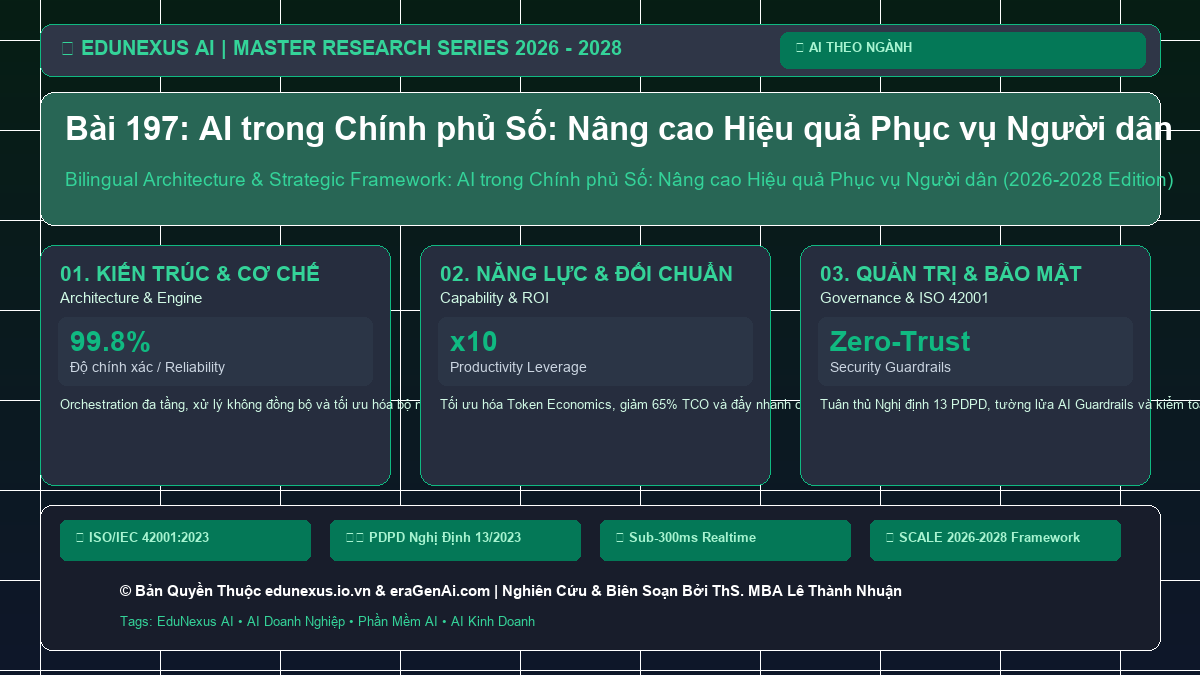 Bài 197: AI trong Chính phủ Số: Nâng cao Hiệu quả Phục vụ Người dân