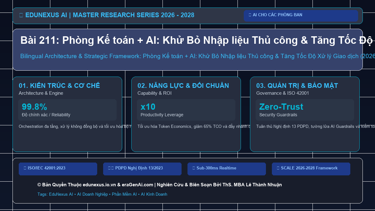 Bài 211: Phòng Kế toán + AI: Khử Bỏ Nhập liệu Thủ công & Tăng Tốc Độ Xử lý Giao dịch