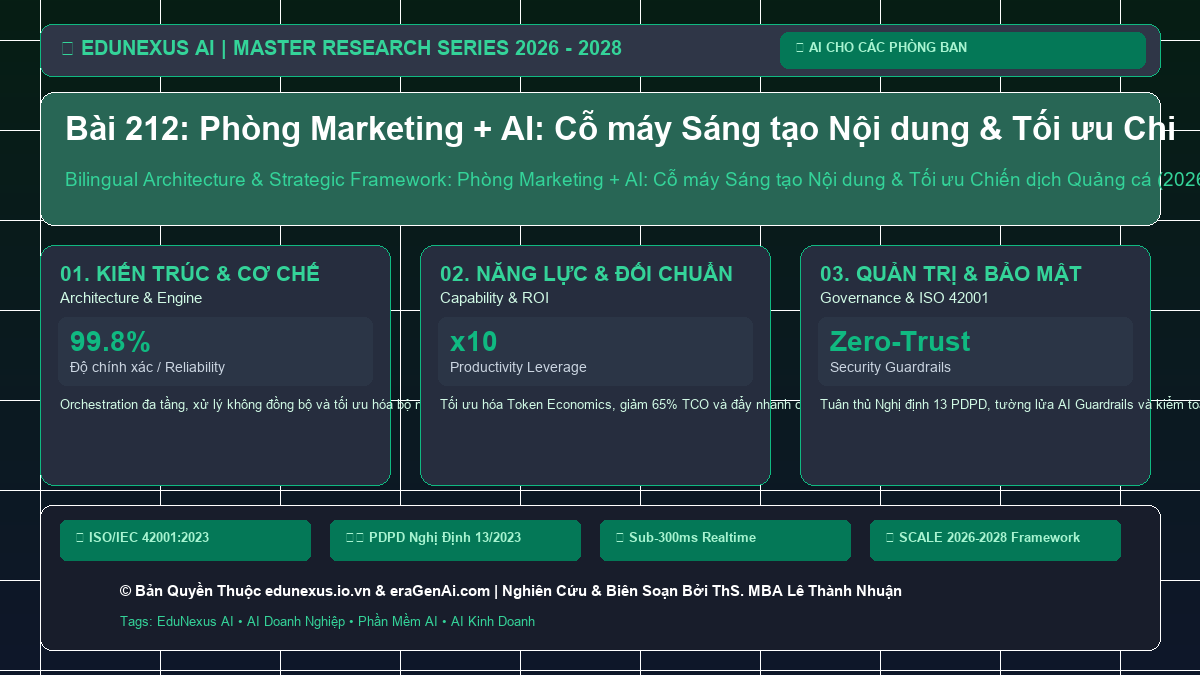 Bài 212: Phòng Marketing + AI: Cỗ máy Sáng tạo Nội dung & Tối ưu Chiến dịch Quảng cáo 24/7
