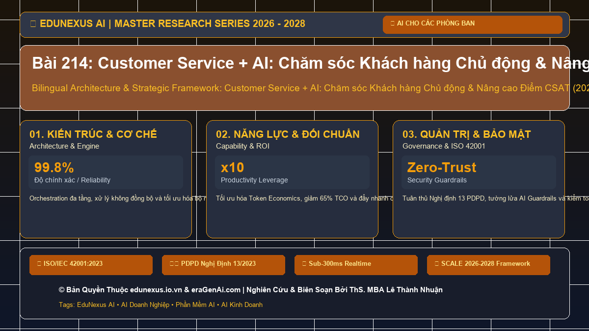 Bài 214: Customer Service + AI: Chăm sóc Khách hàng Chủ động & Nâng cao Điểm CSAT