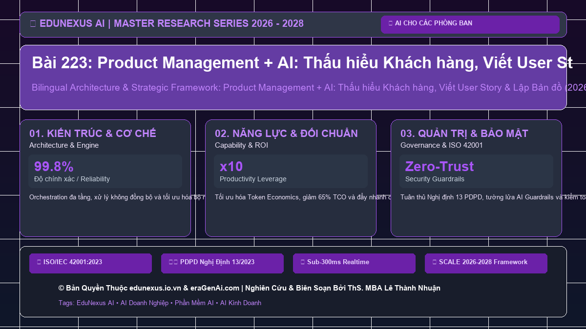 Bài 223: Product Management + AI: Thấu hiểu Khách hàng, Viết User Story & Lập Bản đồ Tính năng