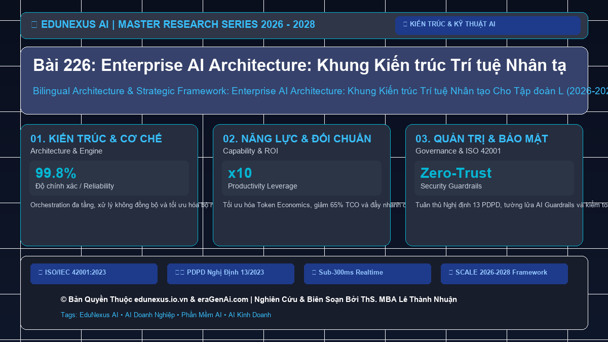 Bài 226: Enterprise AI Architecture: Khung Kiến trúc Trí tuệ Nhân tạo Cho Tập đoàn Lớn
