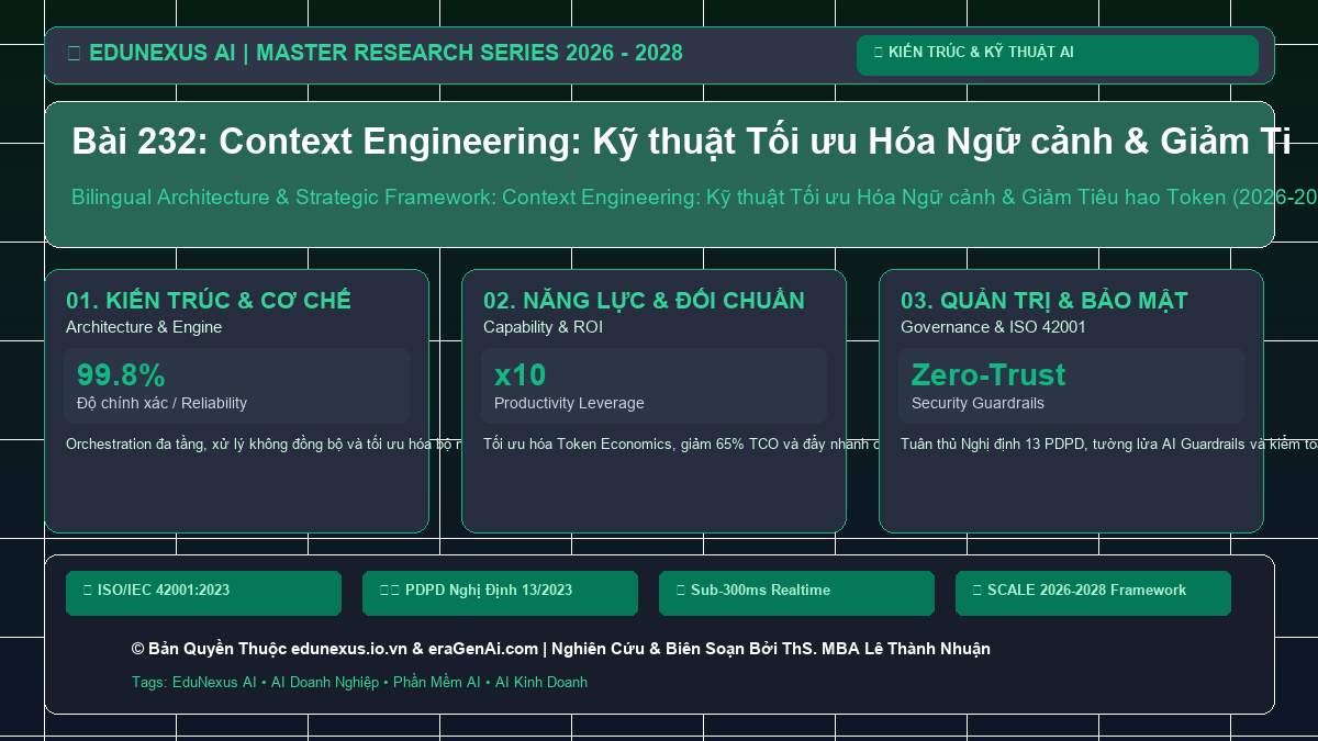 Bài 232: Context Engineering: Kỹ thuật Tối ưu Hóa Ngữ cảnh & Giảm Tiêu hao Token