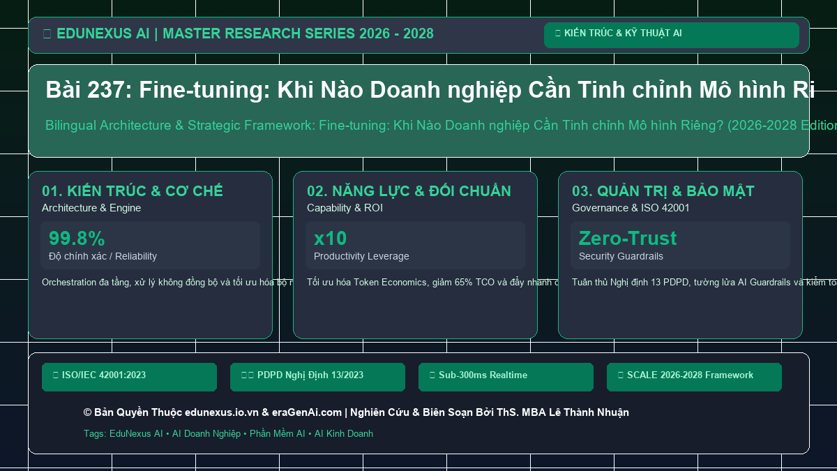Bài 237: Fine-tuning: Khi Nào Doanh nghiệp Cần Tinh chỉnh Mô hình Riêng?