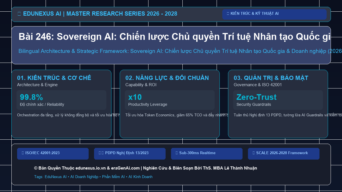 Bài 246: Sovereign AI: Chiến lược Chủ quyền Trí tuệ Nhân tạo Quốc gia & Doanh nghiệp