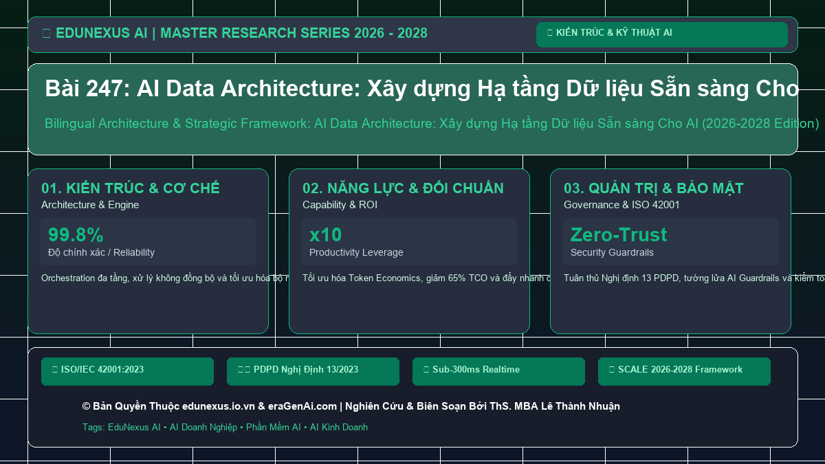 Bài 247: AI Data Architecture: Xây dựng Hạ tầng Dữ liệu Sẵn sàng Cho AI