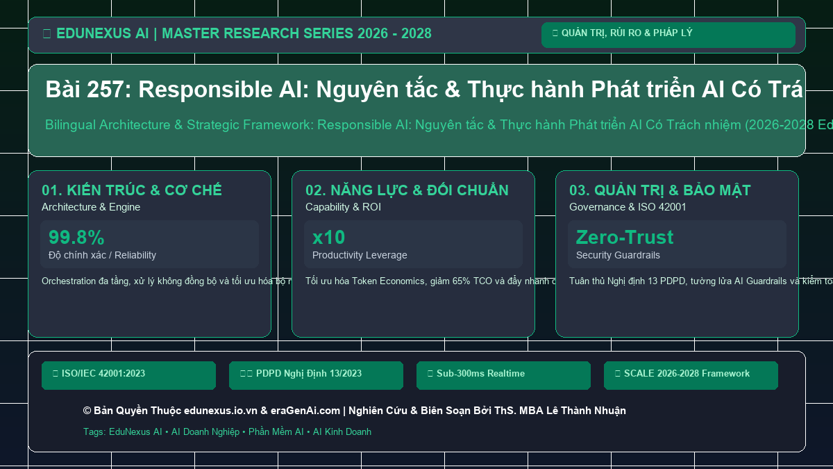 Bài 257: Responsible AI: Nguyên tắc & Thực hành Phát triển AI Có Trách nhiệm