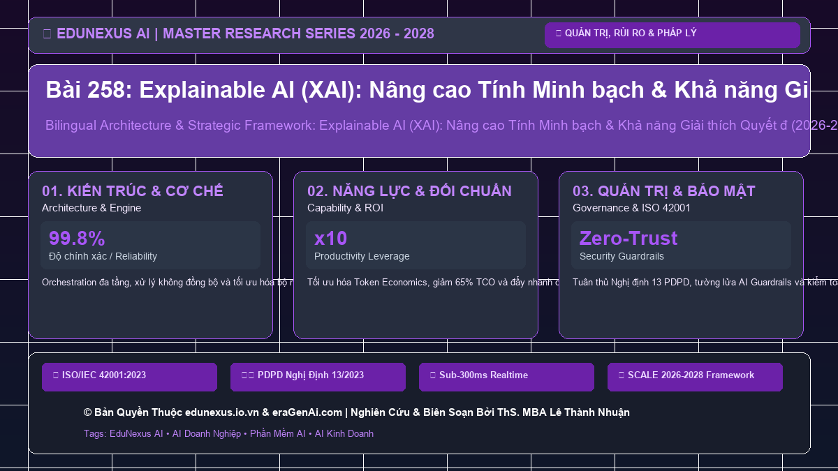 Bài 258: Explainable AI (XAI): Nâng cao Tính Minh bạch & Khả năng Giải thích Quyết định